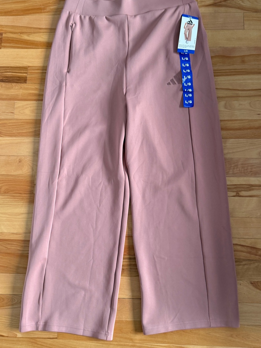 adidas Rose Pink Wide-Leg Track Pants